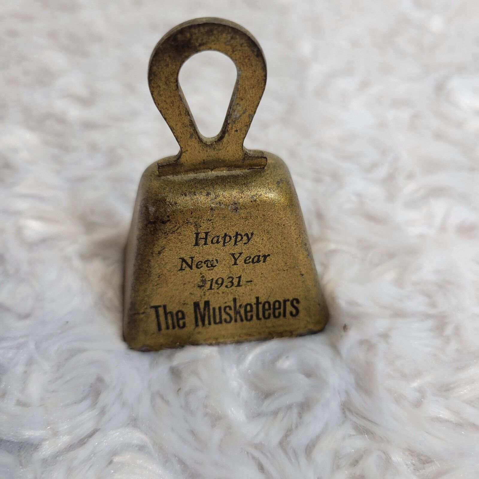 Vintage New Years Eve 1931-1932 the Musketeers brass color