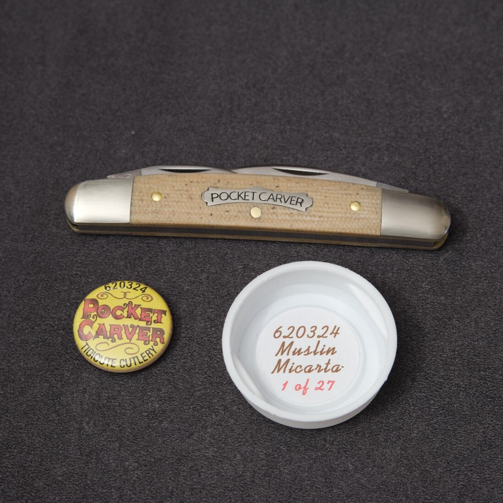 Great Eastern Cutlery GEC Tidioute Pocket Carver 62 - Muslin Micarta