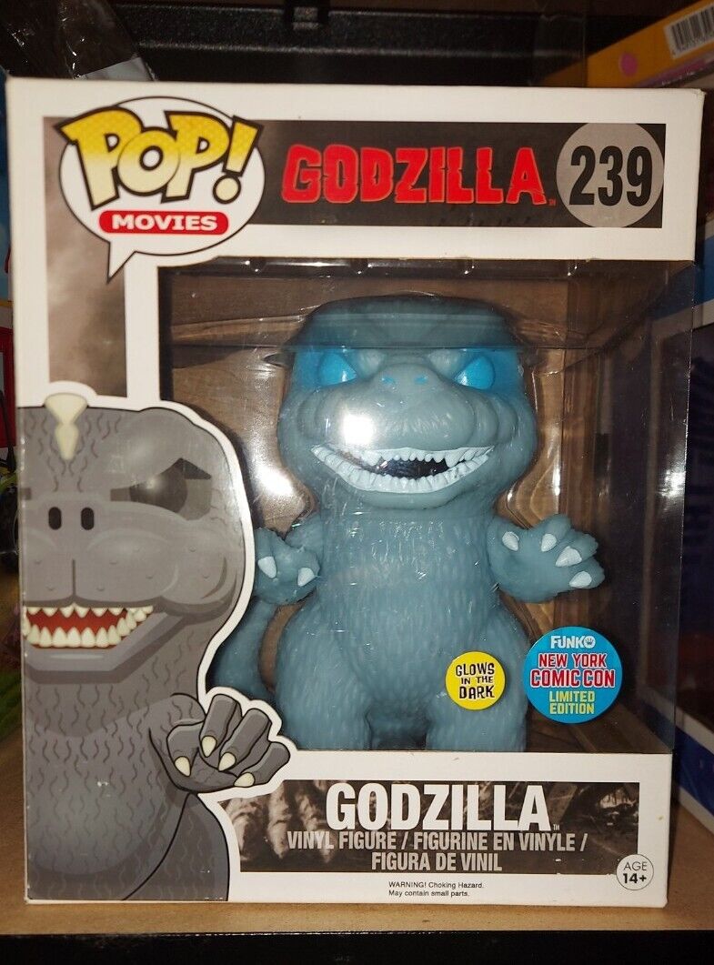 Funko Pop 2015 NYCC Exclusive GITD Godzilla (Ghost) 6in Rare New In Box