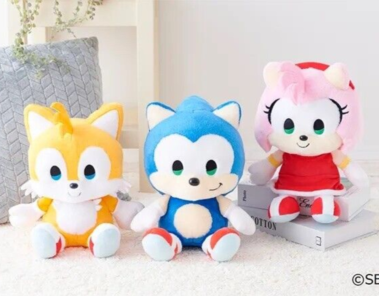 Sonic the Hedgehog Sonic and Friends Plush Sonic / Tails / Amy M Set NEW 2024