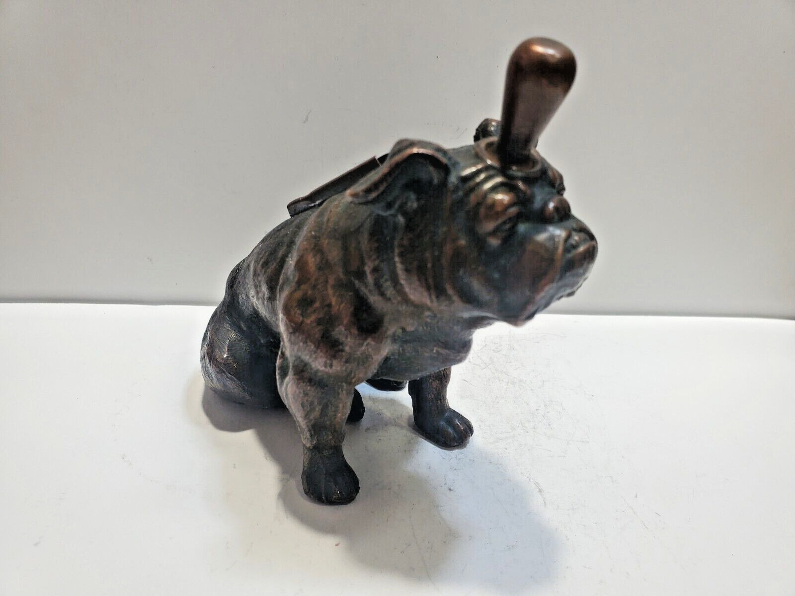 Vintage Bulldog Lighter  Ronson Art Metal Works  1930s  Original Striker 6661/13