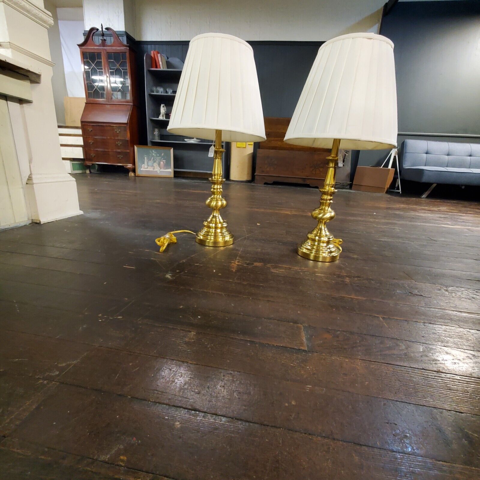 Stiffel Brass Table Lamp- pair, Vintage