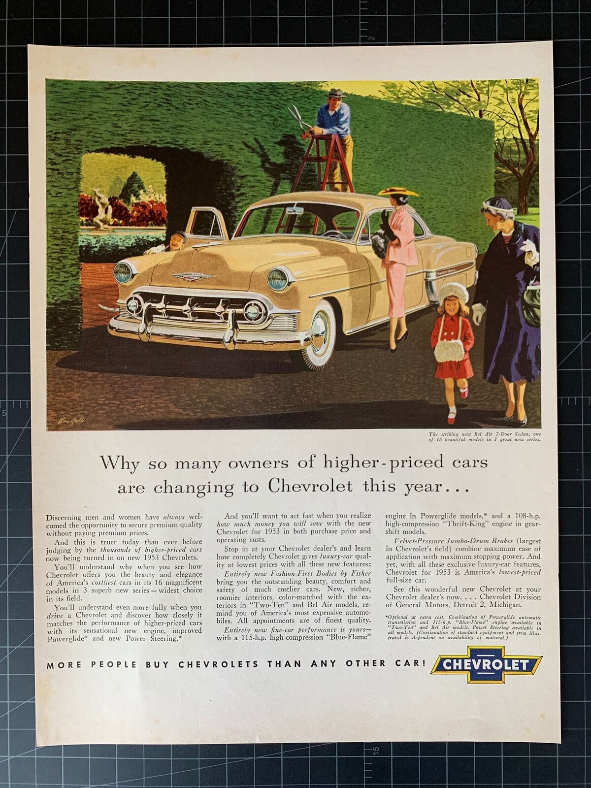 Vintage 1953 Chevrolet Print Ad