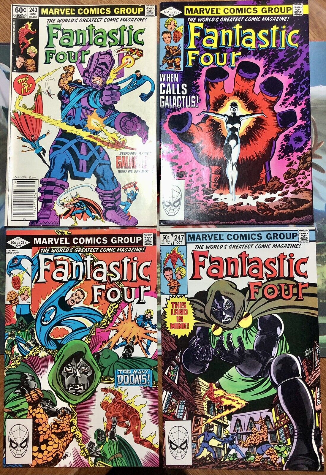 Fantastic Four 243 244 246 247 Byrne Galactus Nova Herald Avengers Doom See Pics