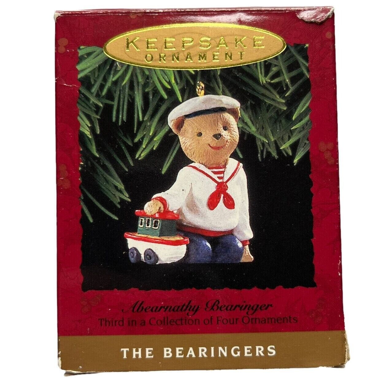 Hallmark Keepsafe Ornament Abernathy Bearinger Sailor Bear 1993 in box
