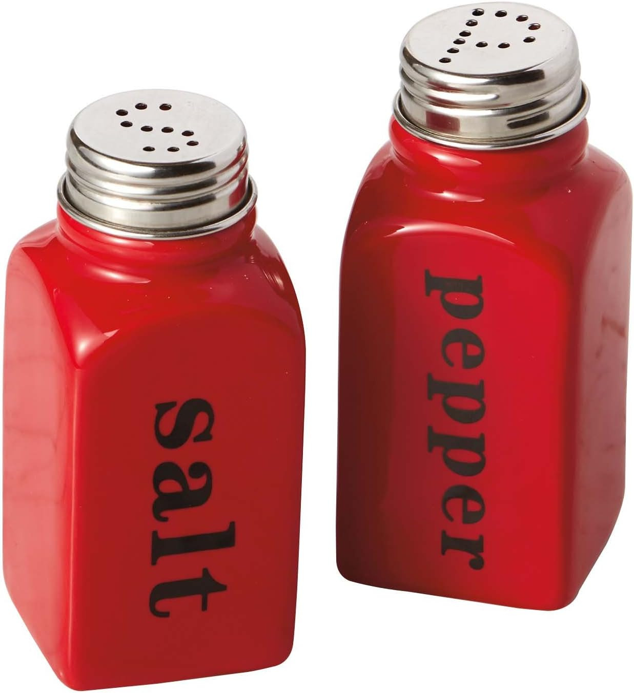 Ceramic Salt & Pepper Shakers (Red)