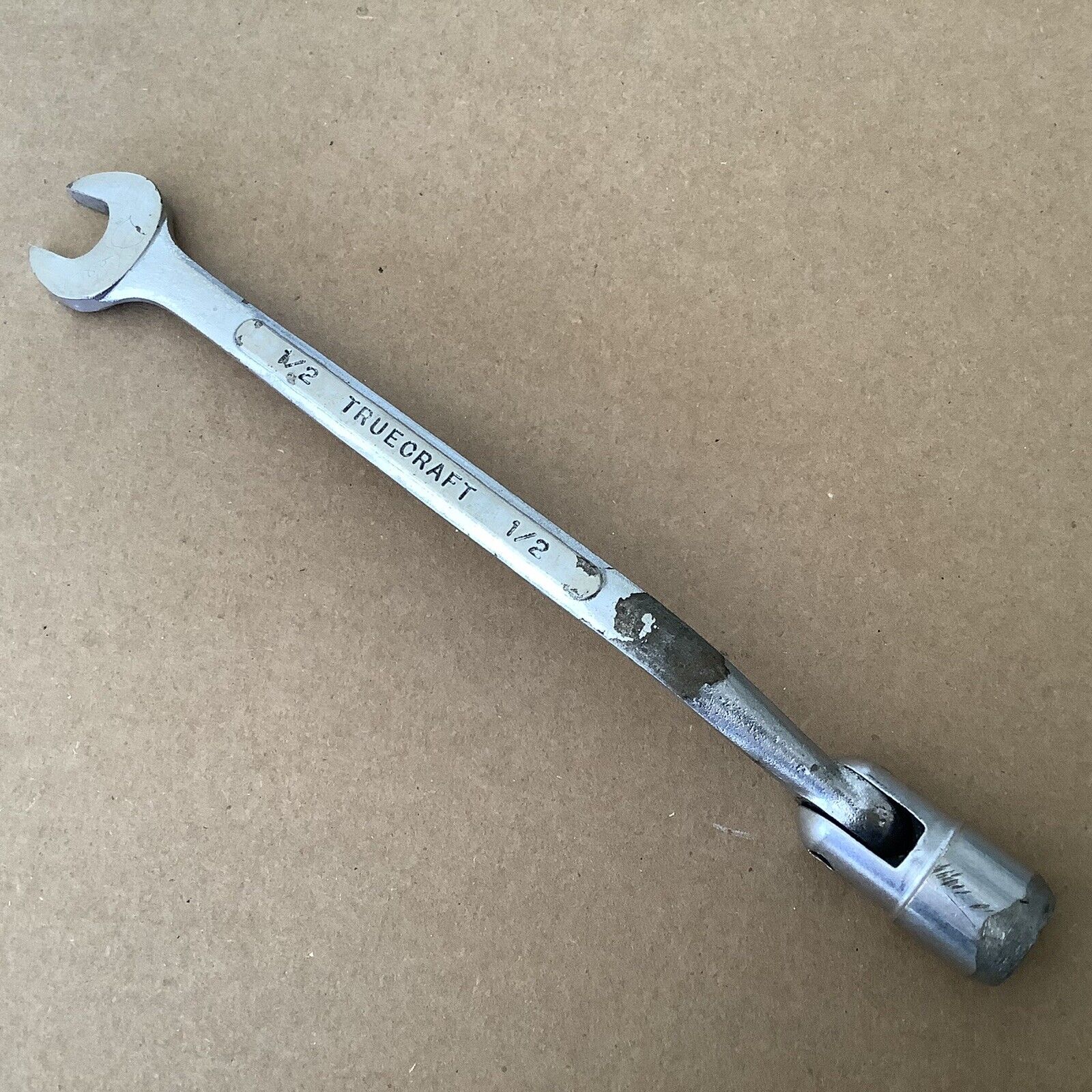 Vintage Truecraft Open End Wrench Flex Socket 1/2 \