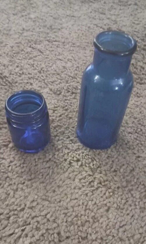 Vintage Cobalt Blue Medicine Bottles