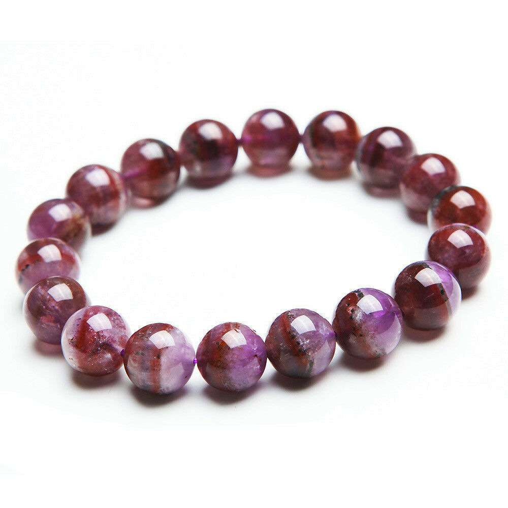 Natural Auralite 23 Round Beads Healing Gemstone  Bracelet 11mm AAAAA