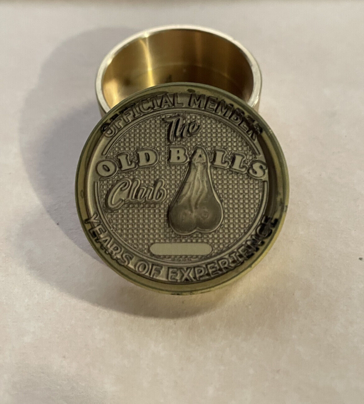 Old Balls Club 3D Engraved Okito Box Limited Edition Ltd Edition Brass