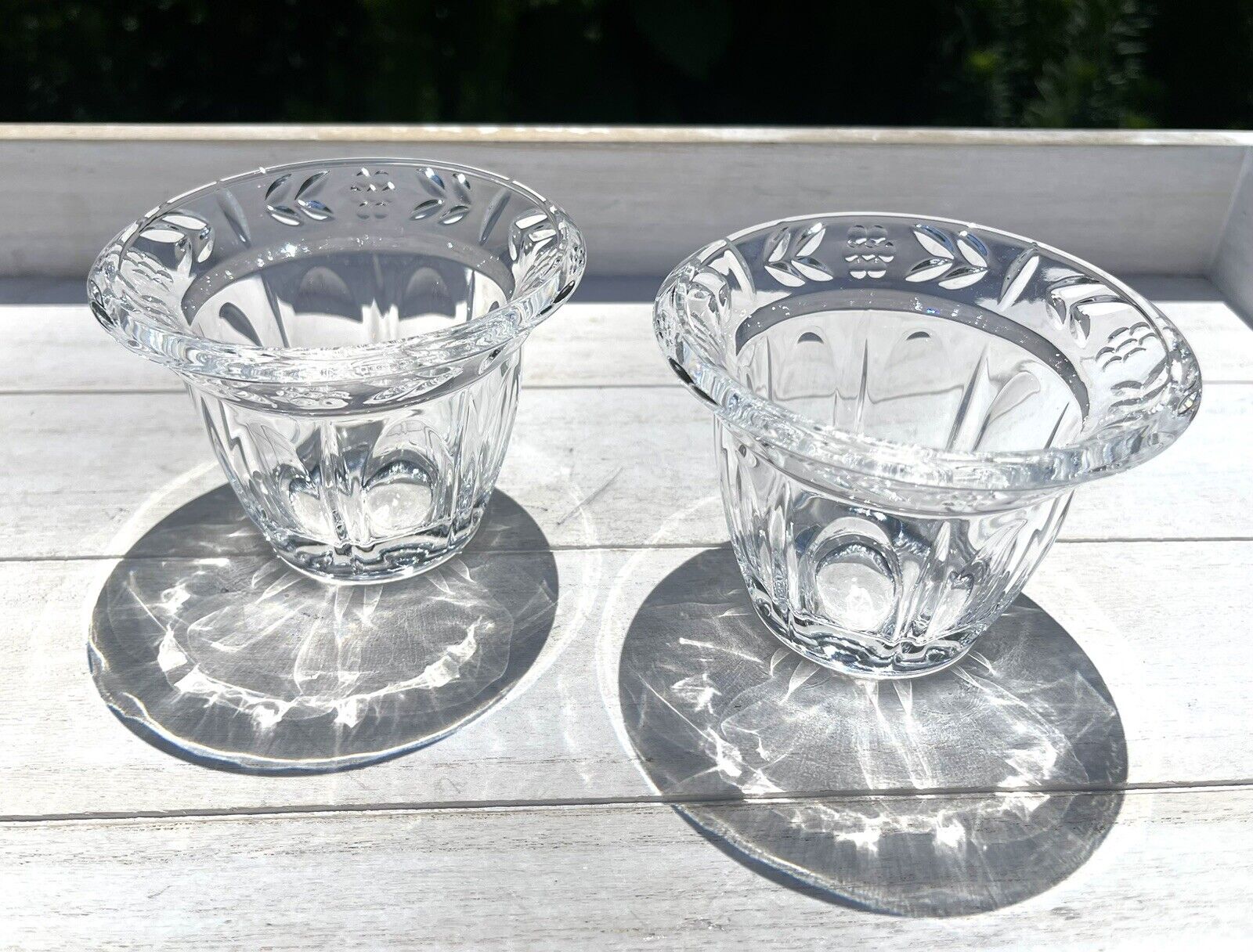 Celebrations By MIKASA 3” Flower Candle Votive/Crystal - Lot of 2