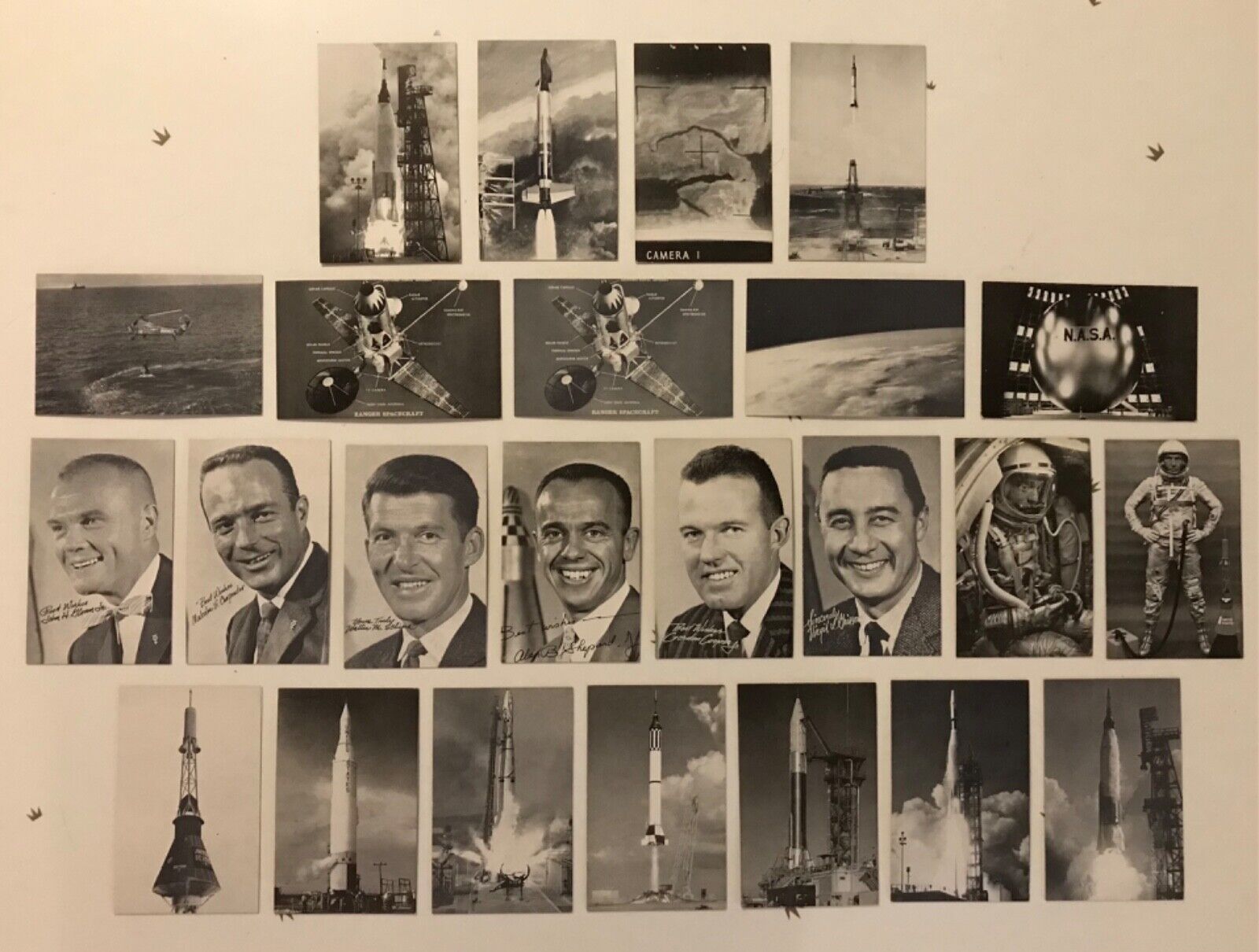 Vtg. LOT OF 24 Astronauts & Spacecraft Old Exhibit Supply Co. Trade Cards #2