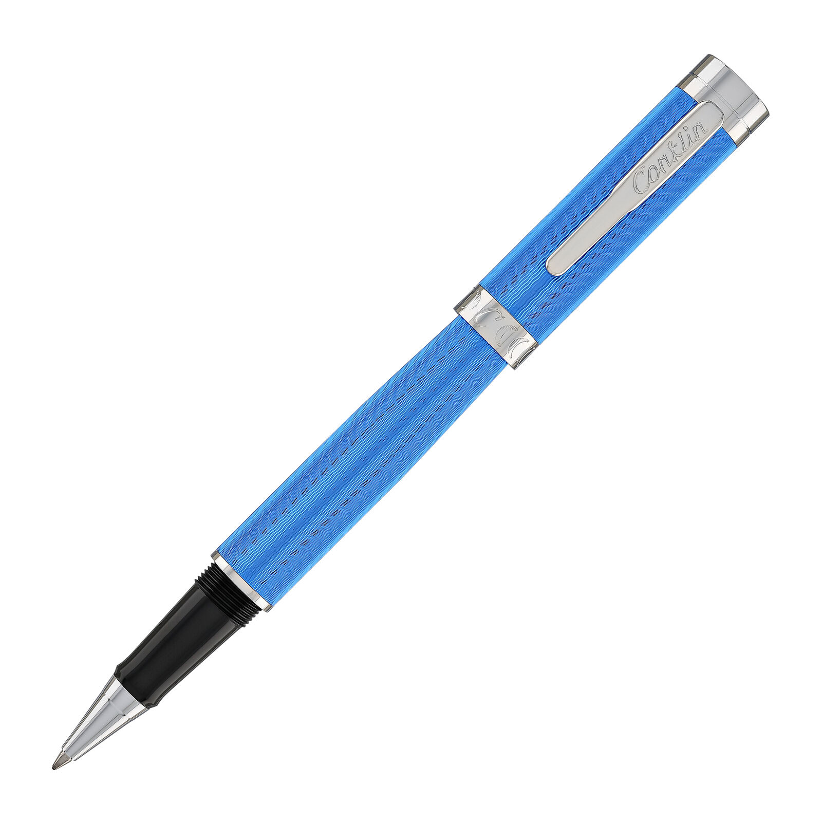 Conklin Herringbone Signature Rollerball Pen in Blue - NEW in Box