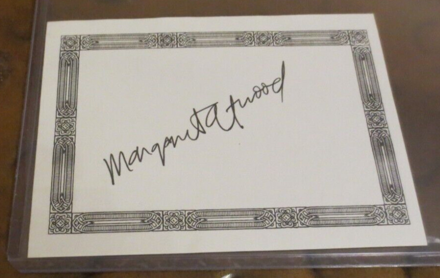 Margaret Atwood author The Handmaiden's Tale autographed bookplate signed 