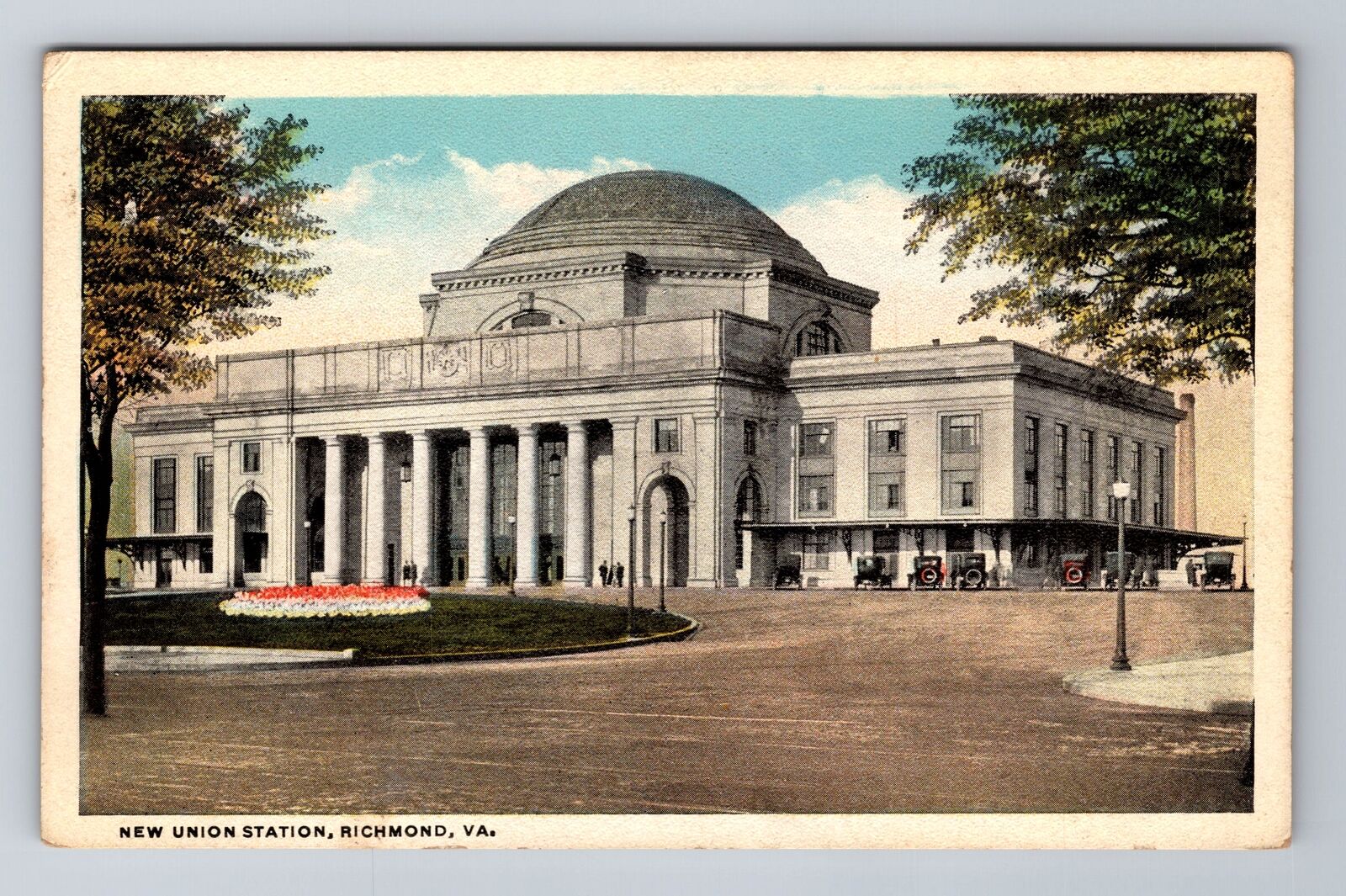 Richmond VA-Virginia, New Union Station, Antique Vintage Souvenir Postcard