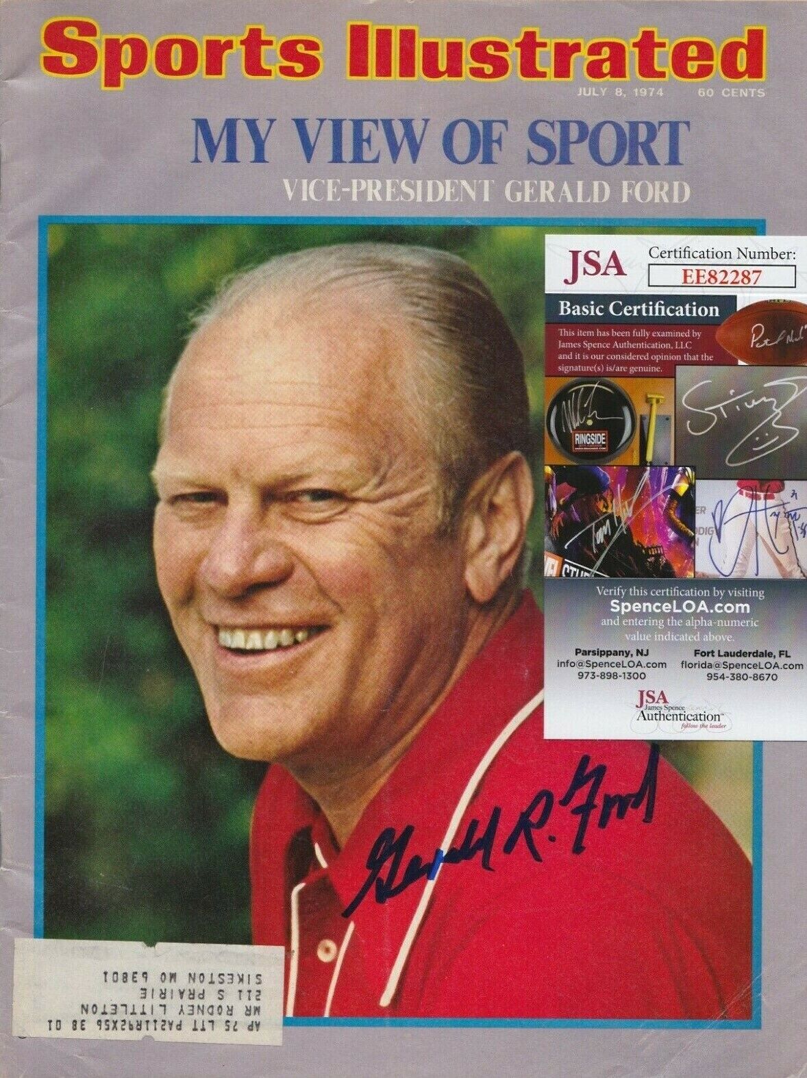 Gerald Ford Signed Sports Illustrated Magazine w/ JSA COA #EE82287