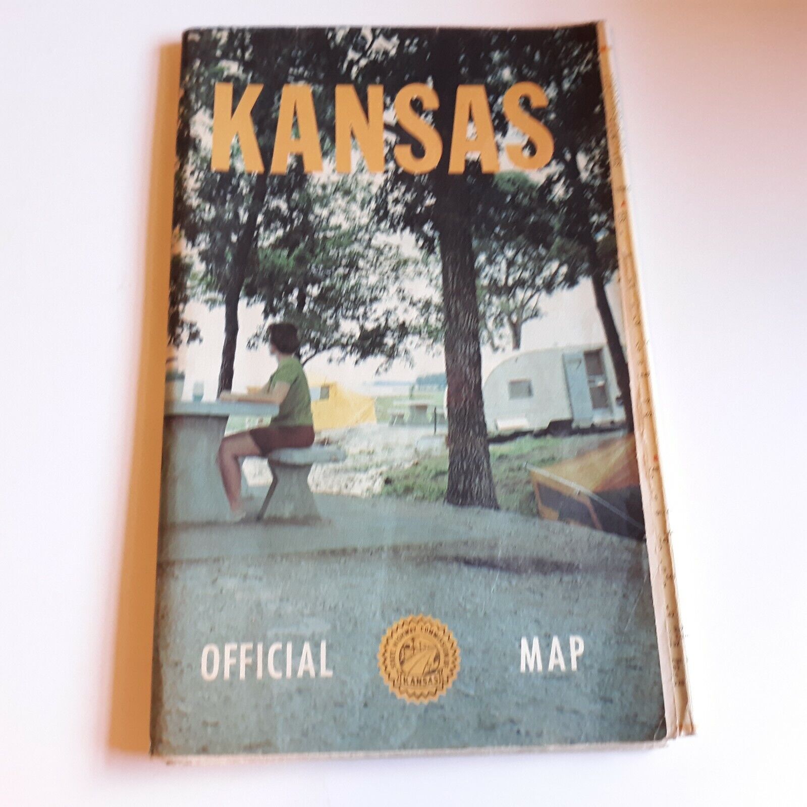 Kansas Official Map Highway Vintage Road Map 
