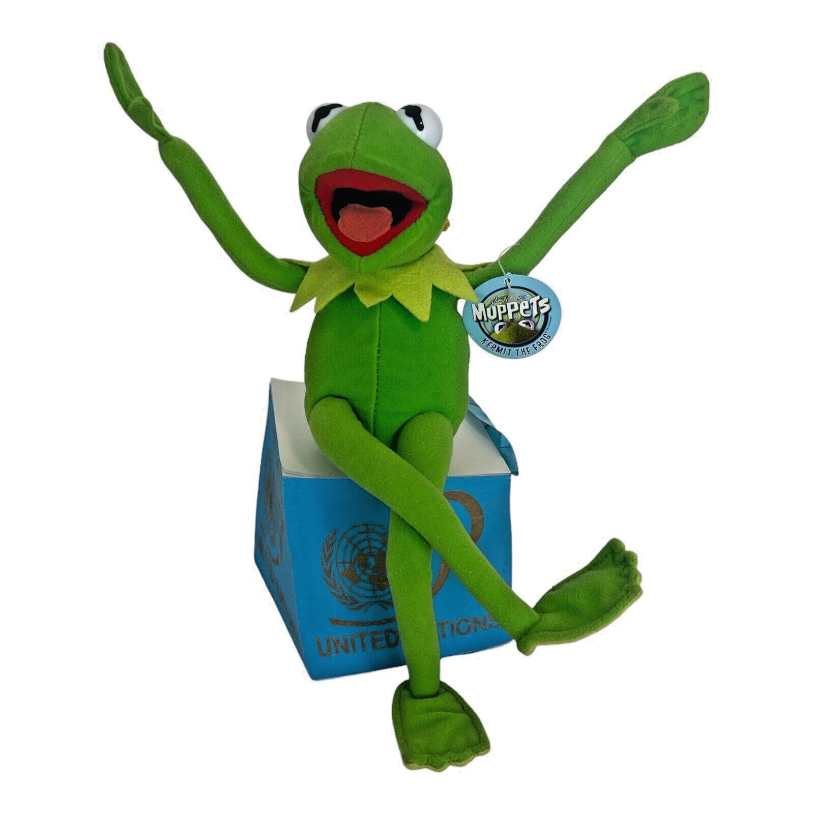 Kermit The Frog Jim Henson Muppets Plush NANCO Bendable Posable 12” Vintage