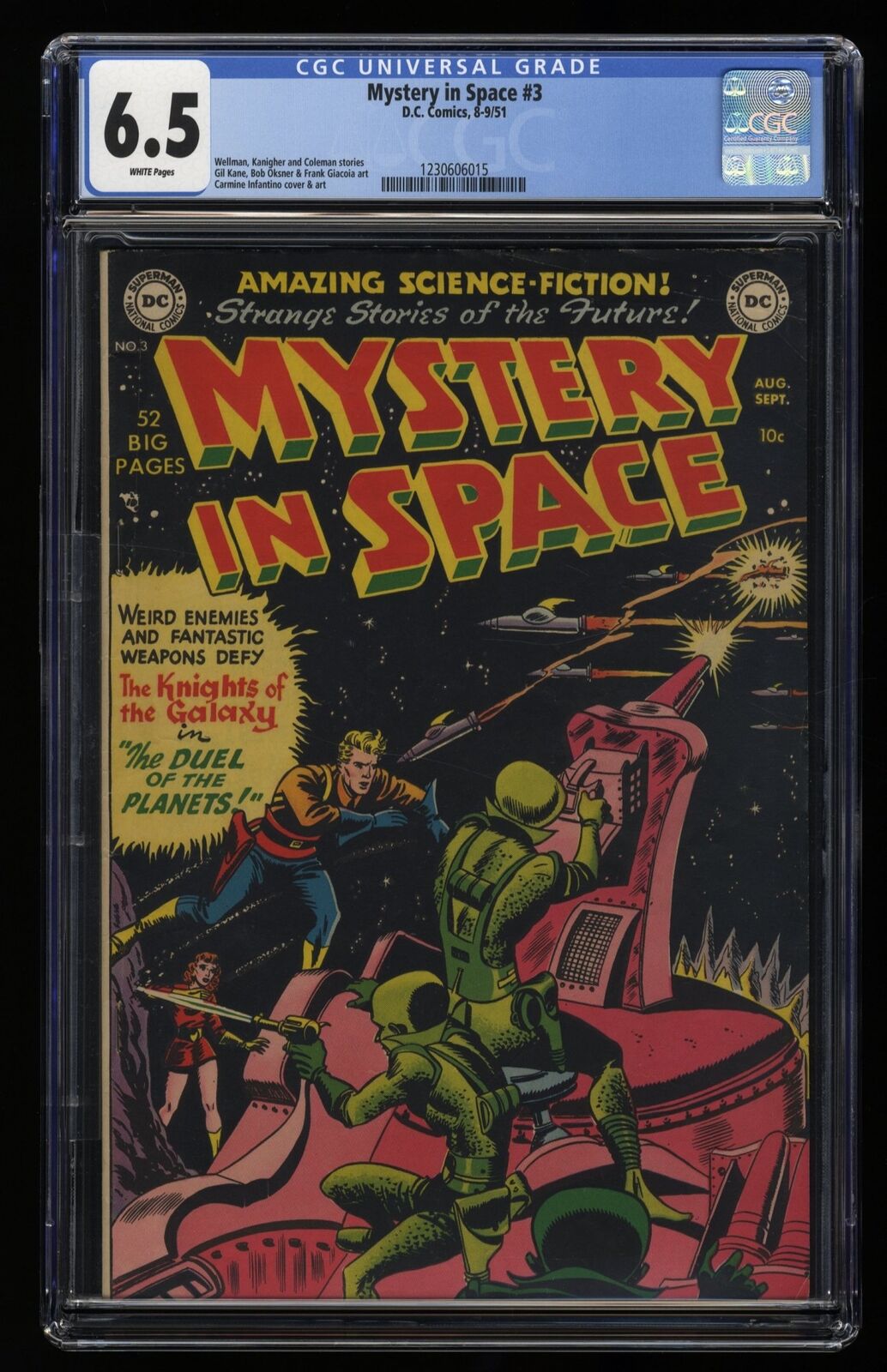 Mystery In Space #3 CGC FN+ 6.5 White Pages DC Comics 1951