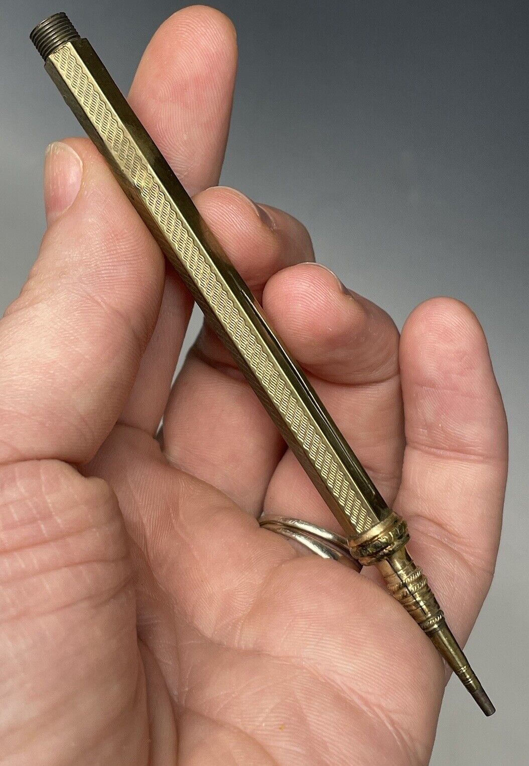 Antique Victorian - Edwardian Mechanical Gold Filled Pencil Writing Tool 19th C.