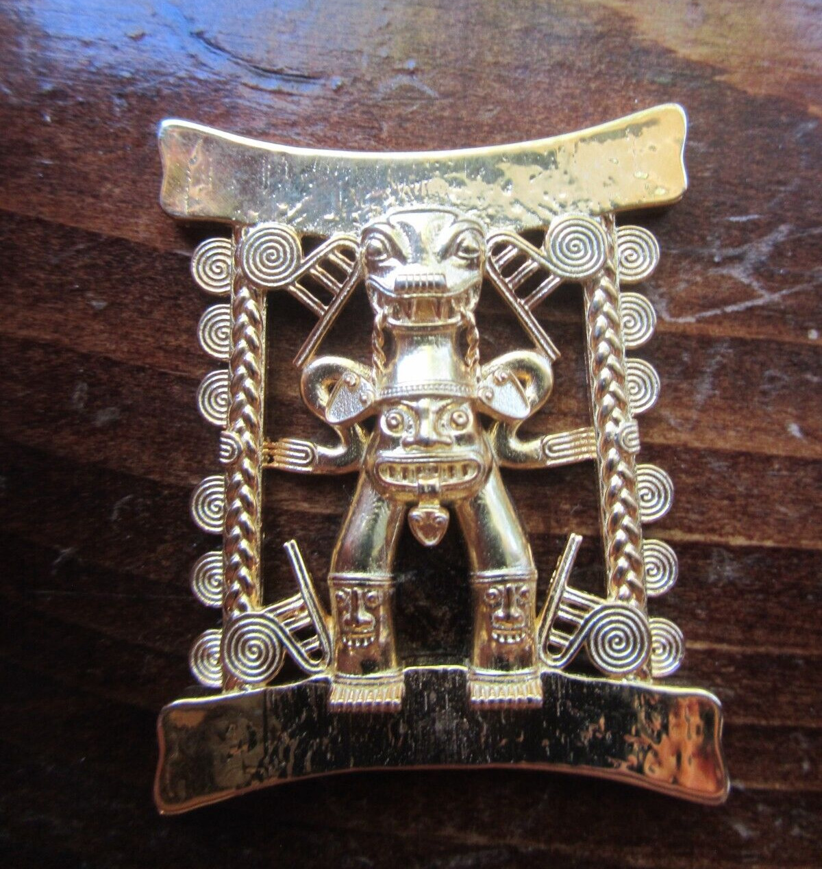 Viracocha Pre-Columbian Native Gold Monstrous Deity Collectable Pocket Token