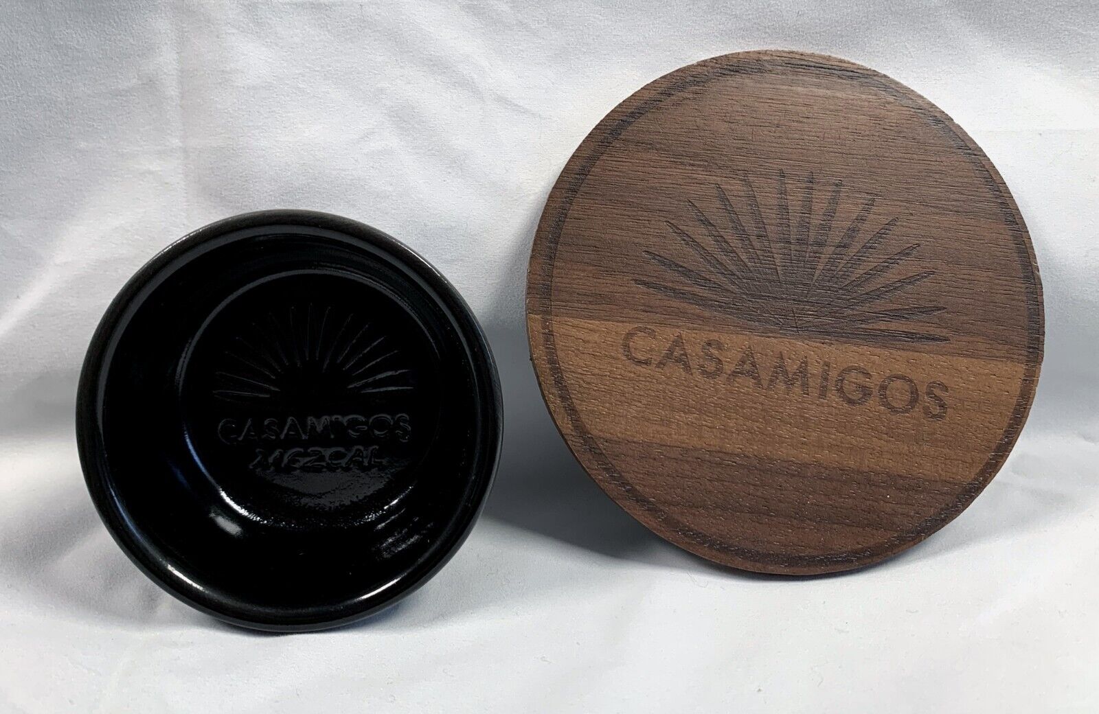 New Casamigos Mezcal Copita & Wooden Coaster