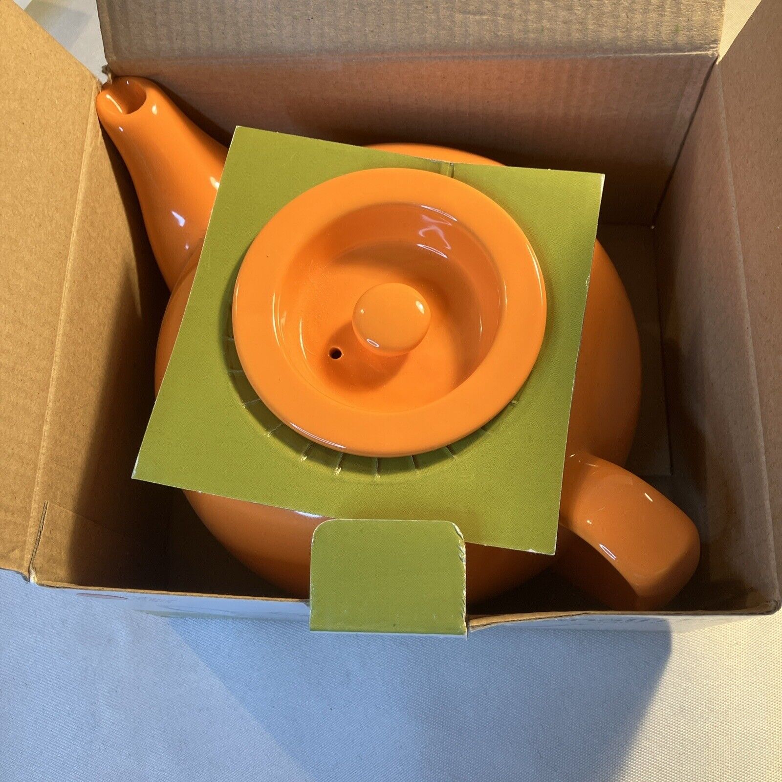 PersonaliTEA Porcelain Teapot - Orange -  Stainless Steel Infuser/Basket