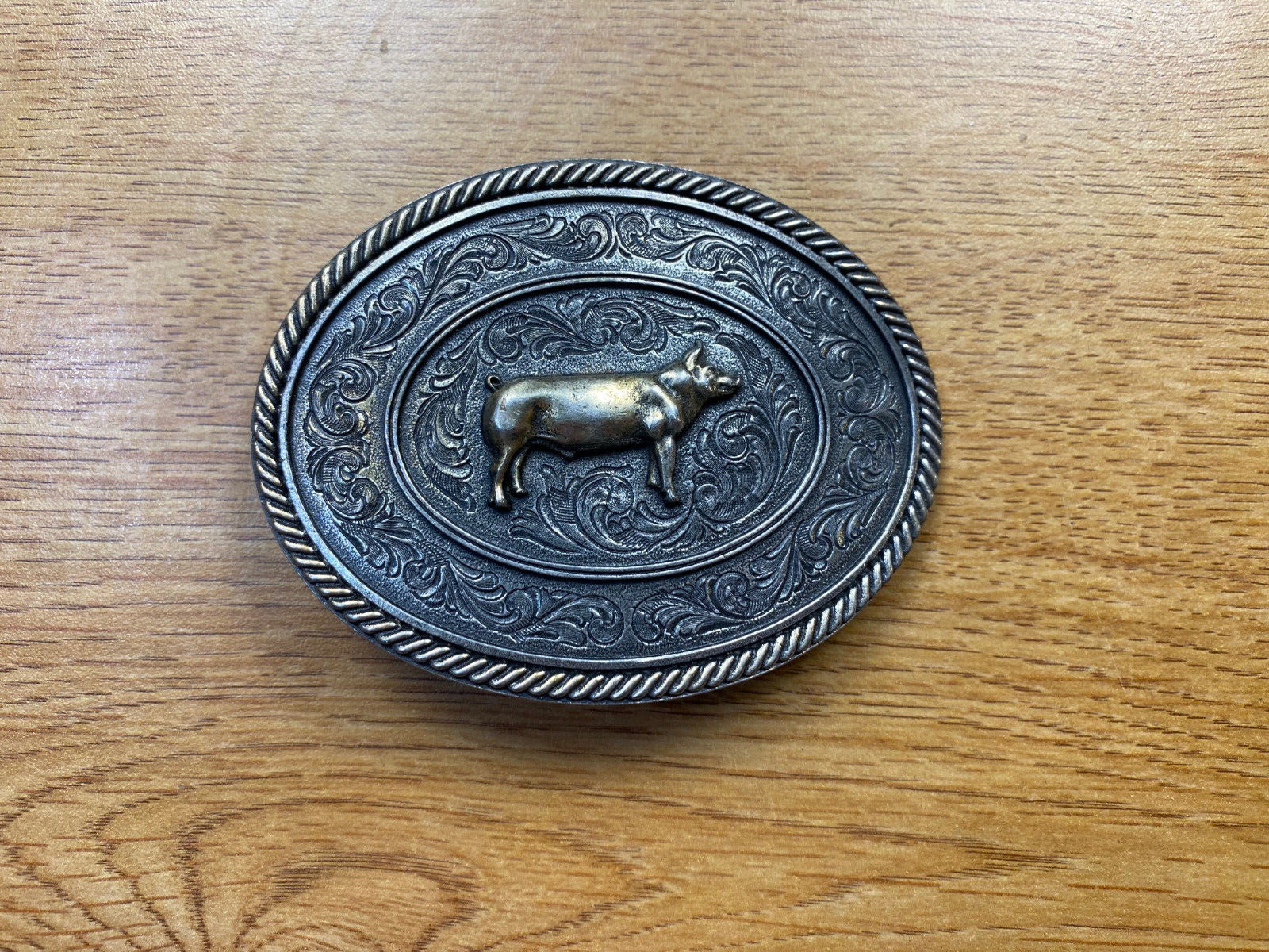 Vintage Montana Silversmith Boar/Pig Belt Buckle