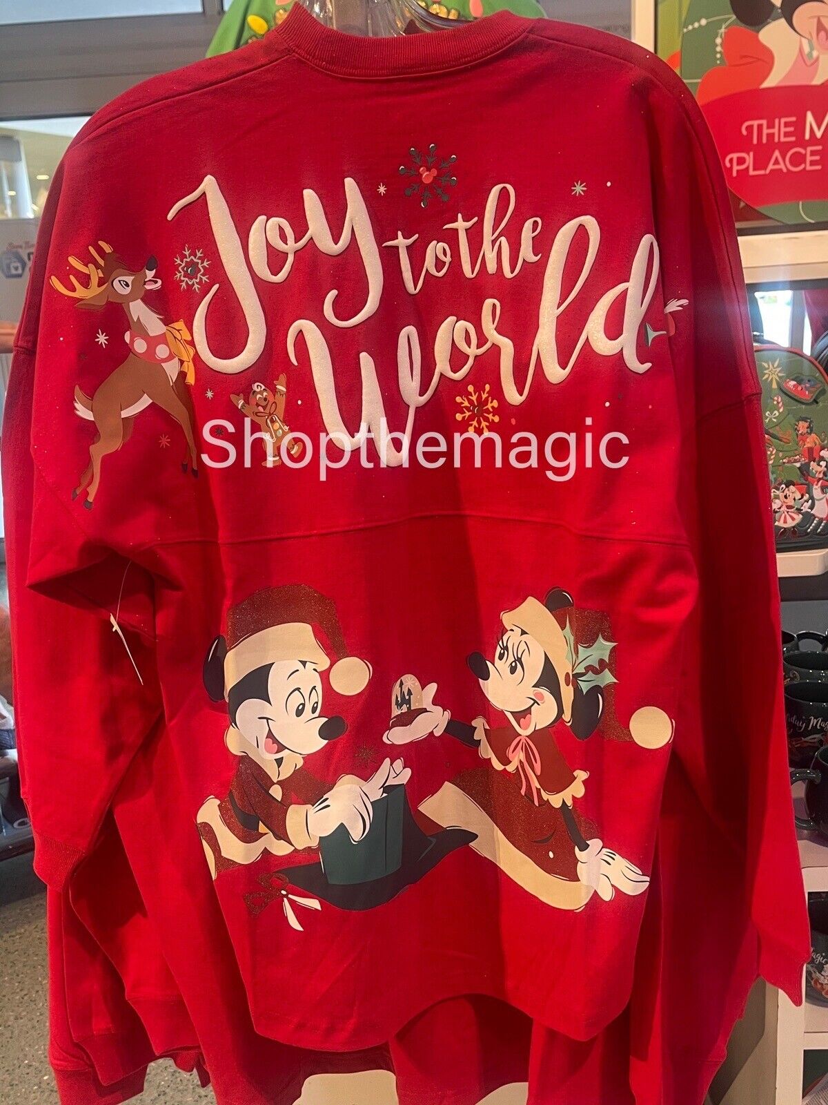 Disney Mickey’s Very Merry Christmas 2023 Joy To The World Spirit Jersey Size L.
