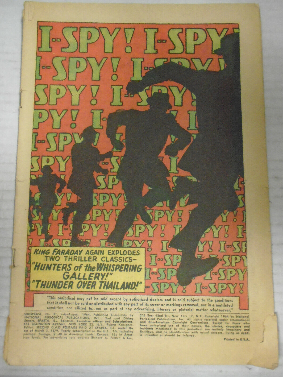 SHOWCASE #51 (1964) Reprints, I-Spy, King Faraday, Danger Trail, Coverless