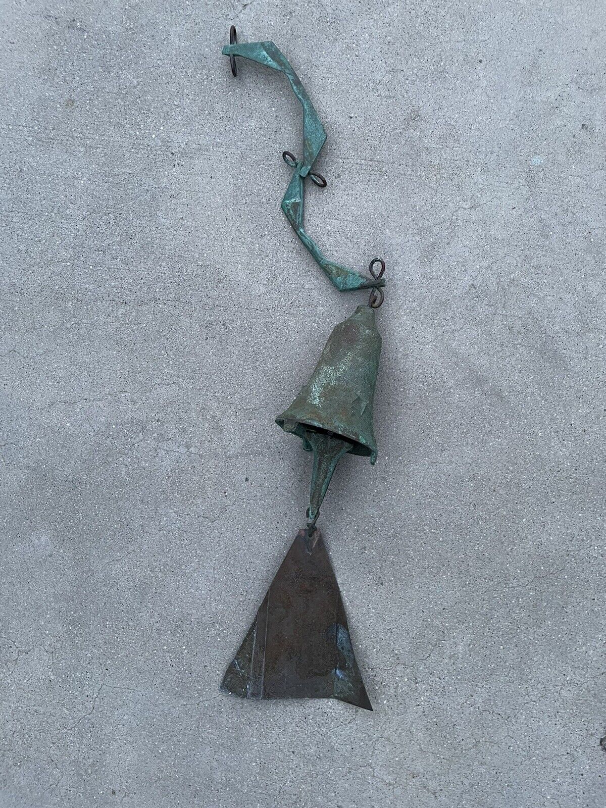 Early Paolo Soleri Cosanti Arcosanti Cast Bronze Wind Bell Chime. MCM Brutalist