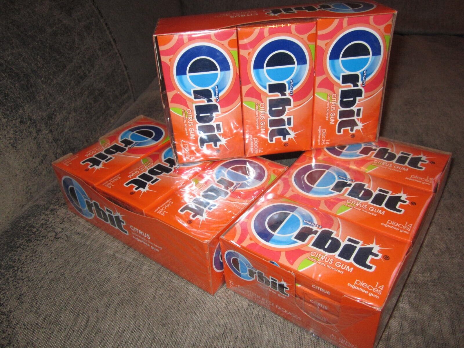 Orbit Citrus Gum ~ 3 sealed boxes of 12 ~ Discontinued