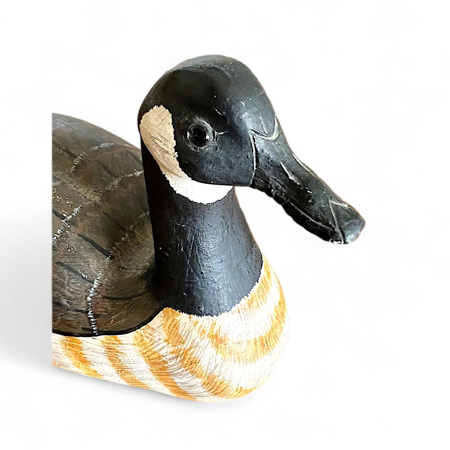 Canada Goose Carved Hand-Painted Wood Duck Decoy Interior Decor