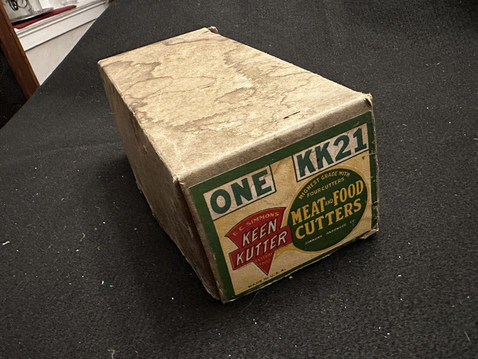 Antique Keen Kutter KK21 Meat and Food Grinder with Original Box