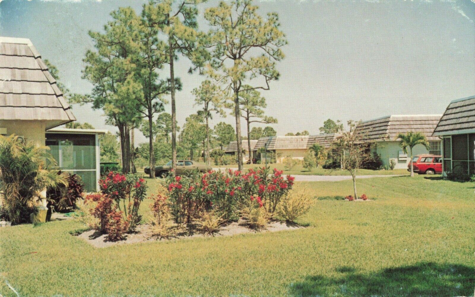 Lake Worth Florida, Covered Bridge of the Palm Beaches, Apartments, Vtg Postcard