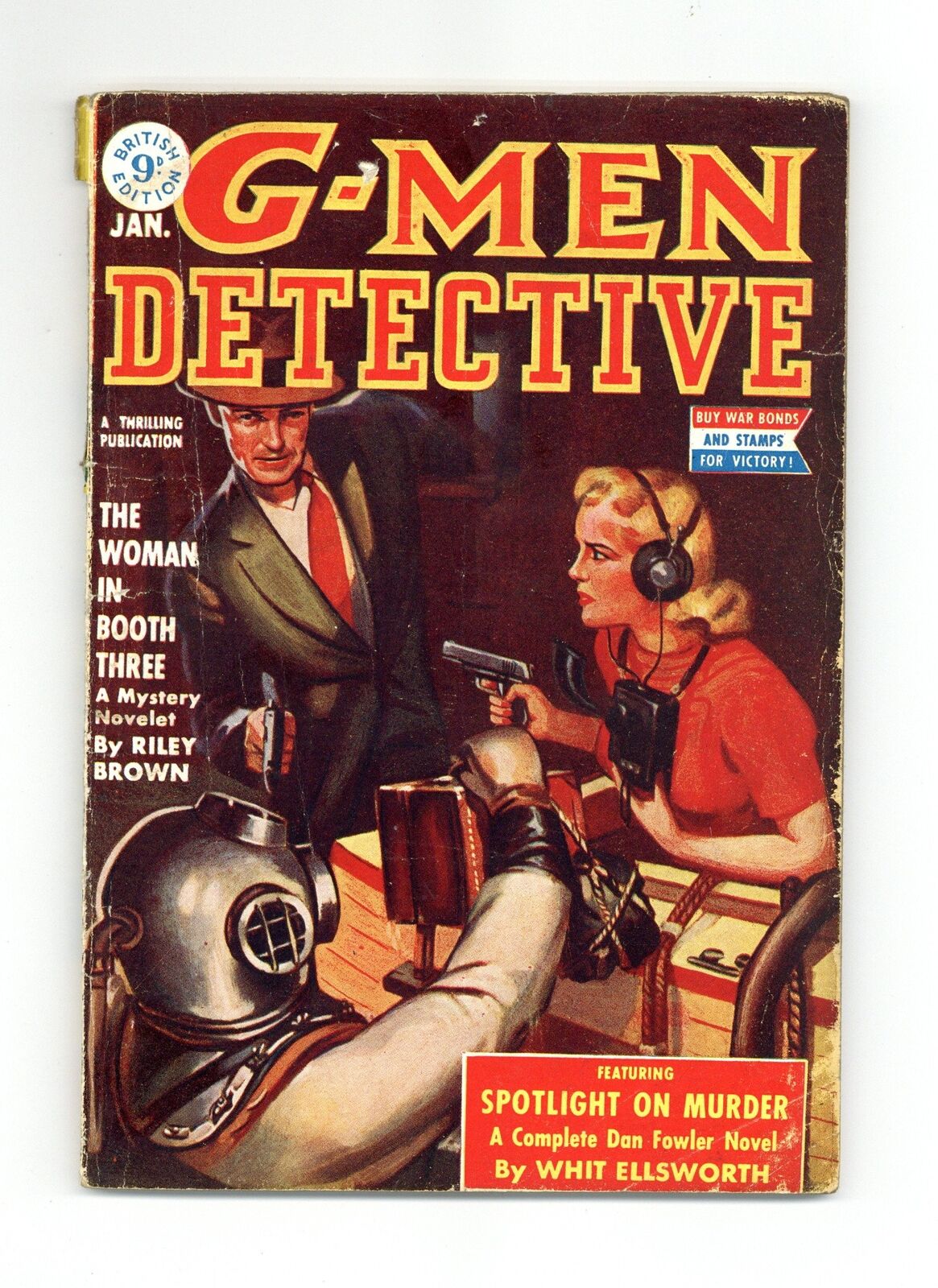 G-Men Detective British Edition Pulp Jan 1943 VG- 3.5