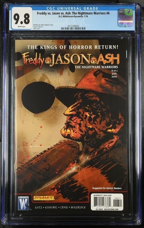 Freddy vs Jason vs Ash: The Nightmare Warriors #6 CGC 9.8 DC/Wildstorm WP 2010