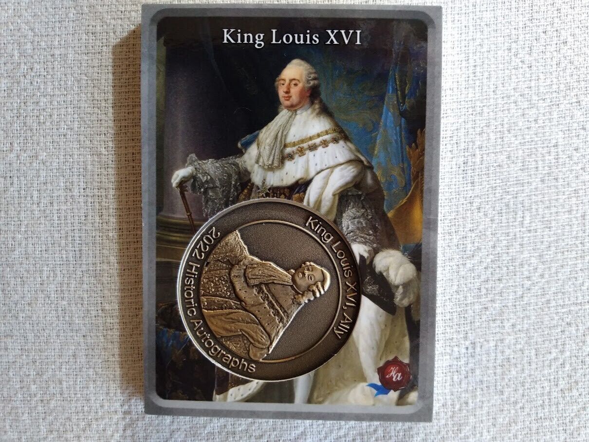 2022 historic autographs washington chronicles-challenge coin card of king louis