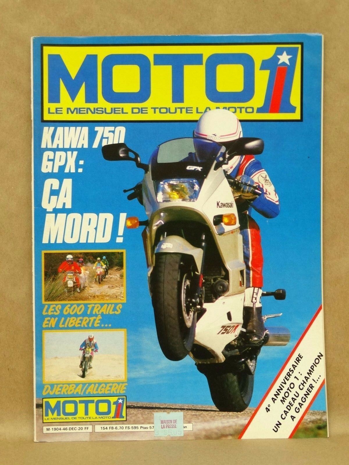 Vtg 1986 Moto 1 Motorcycle Magazine Yamaha 350 RDLC GPX750 Harley Sportster 