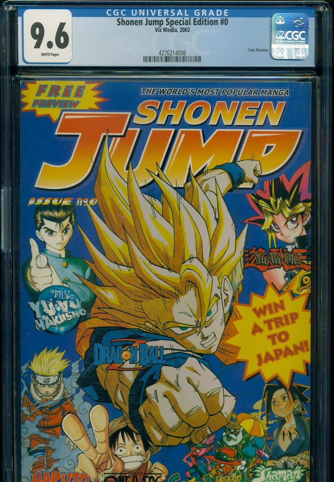 SHONEN JUMP SPECIAL EDITION #0 CGC 9.6 NM+ Dragon Ball Naruto Yu-Gi-Oh MAGAZINE