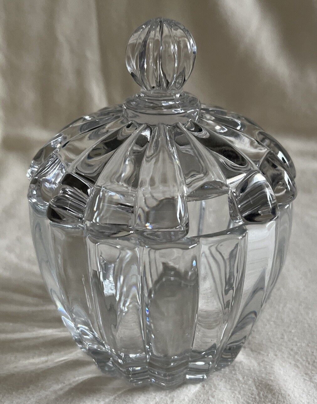 Vintage Heisey Clear Glass Crysolite Jam Jelly Jar / Sugar Bowl with Lid