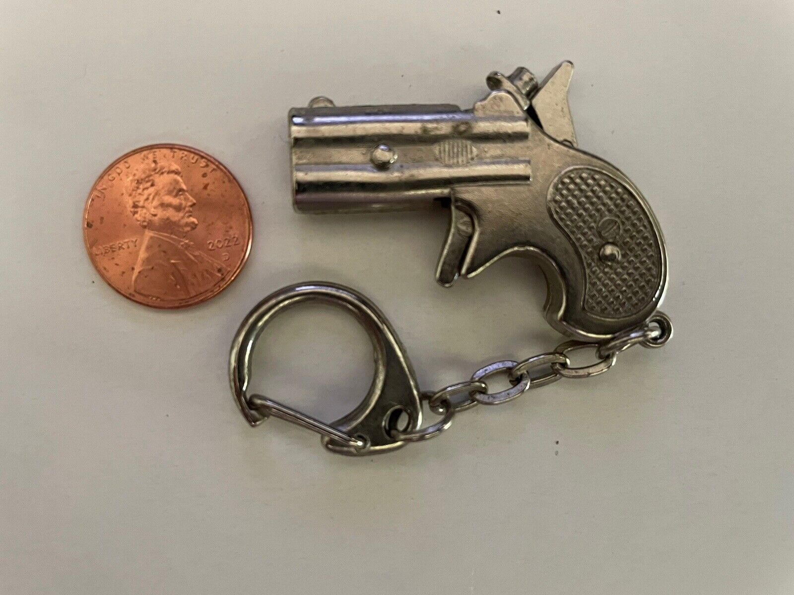 VTG Keychain Pistol Mini Cap Gun Key Chain Ring Toy