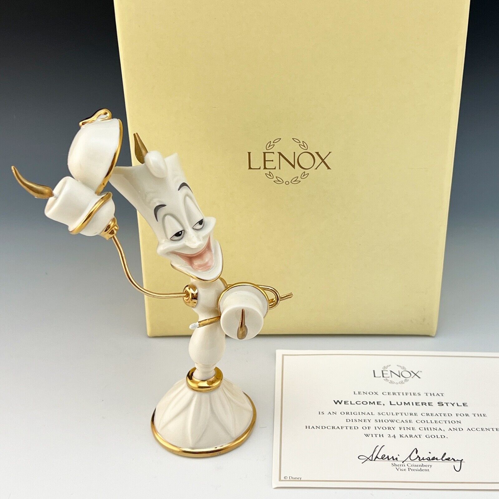 Lenox China LUMIERE Beauty and Beast Disney Showcase 5 1/4\