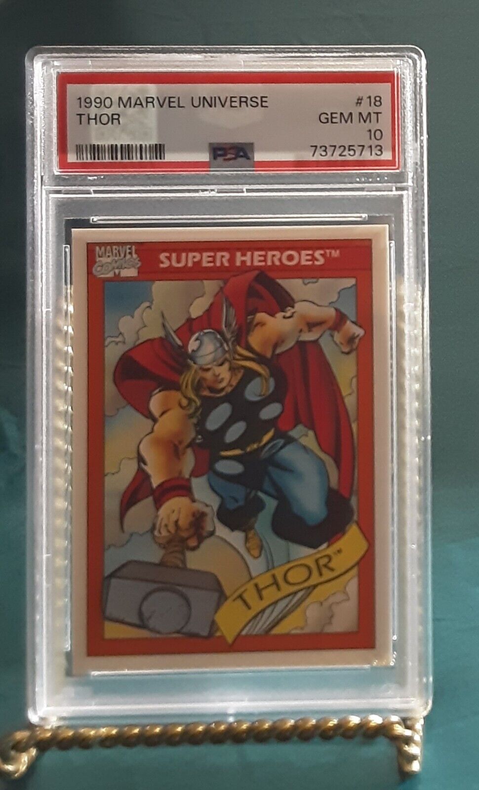 1990 Marvel Universe #18 Thor PSA 10, POP 162