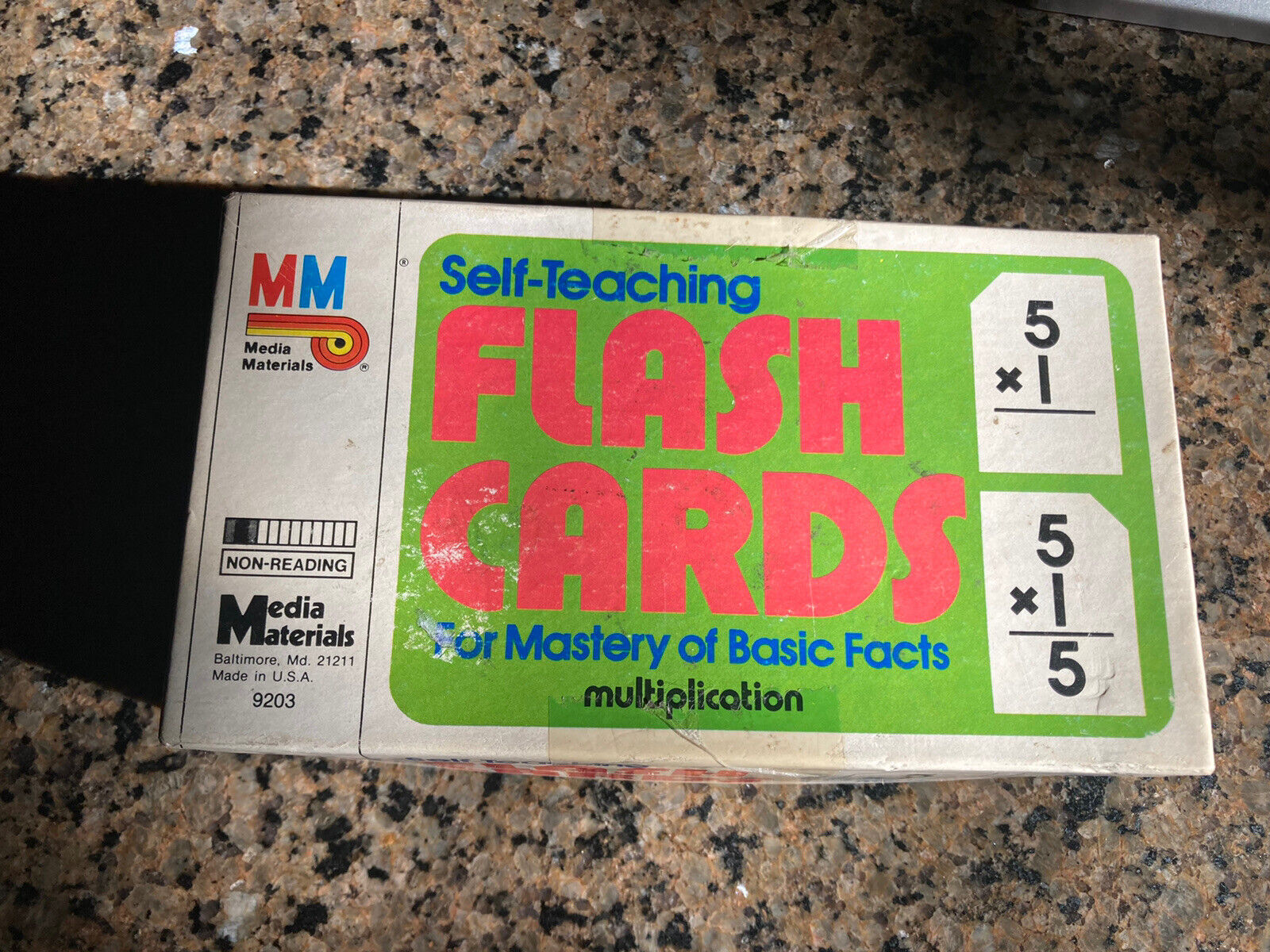 self teaching flashcards for mastery of basic facts multiplication