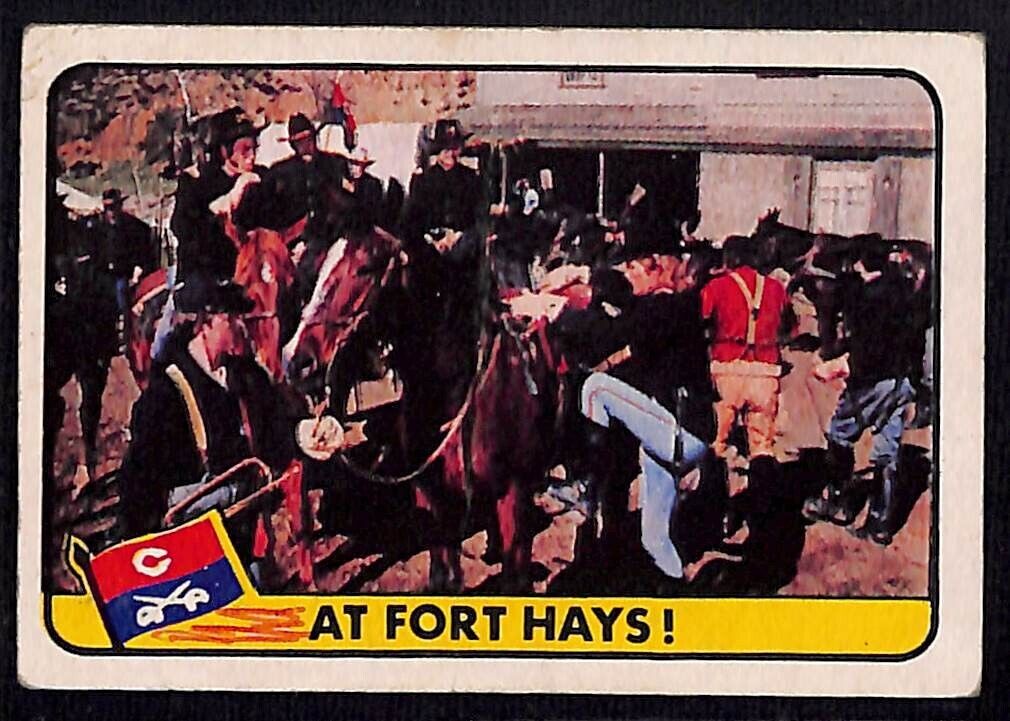 1967 A&BC - Legend of Custer - At Fort Hays CARD #13 WITH INDIAN STAMP  -EX/EX+
