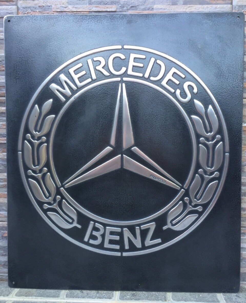 vintage Mercedes Benz Metal Sign(handmade)