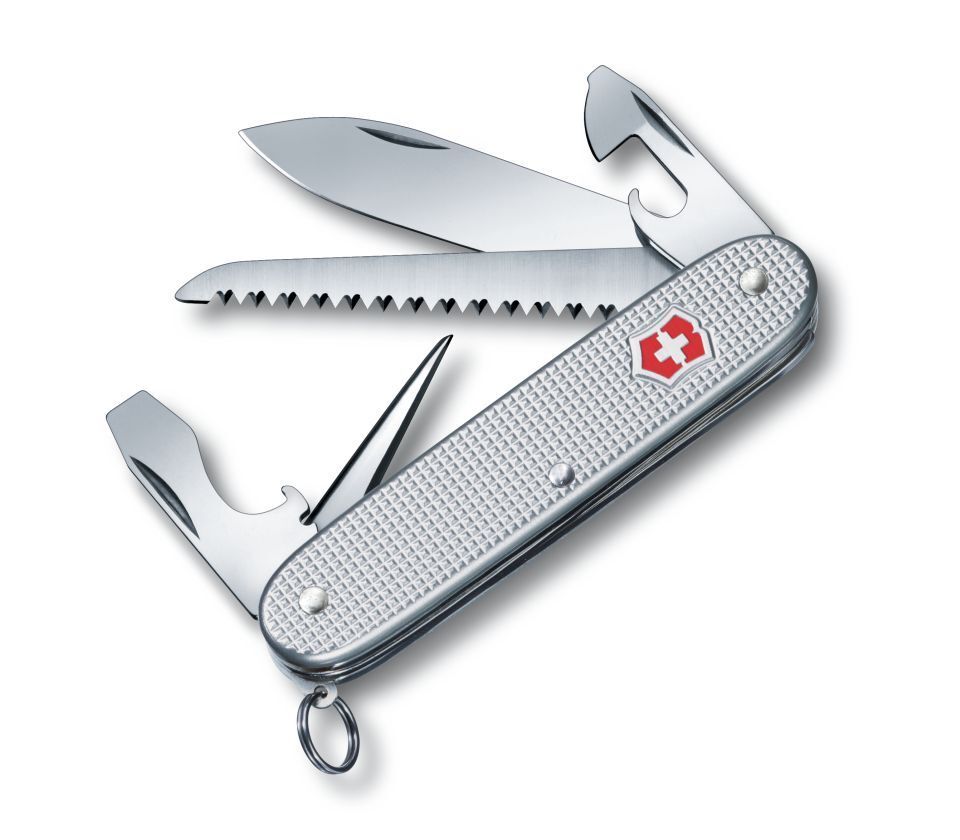 Victorinox - Farmer Alox Silver 9 Functions Swiss Knife - 0.8241.26