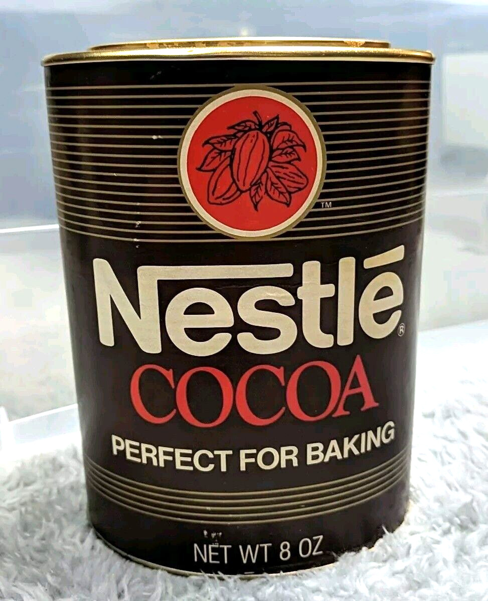 Vintage Nestle Cocoa 8 oz Chocolate Tin Nestle Foods Corporation Purchase, N.Y.