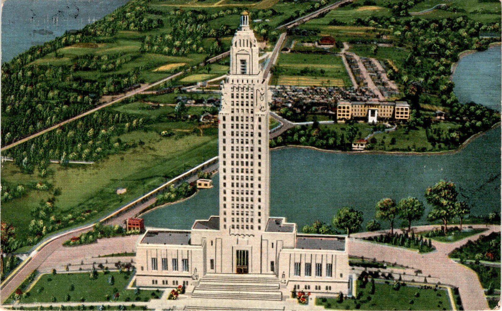 Louisiana State Capitol, Baton Rouge, U.S. Senator Huey Long, 450 Postcard